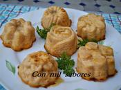 Flanes salados calabaza langostinos