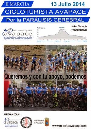 II Marcha Cicloturista por la Parálisis Cerebral AVAPACE 2014 - Valencia