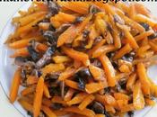 Salteado zanahorias champiñones