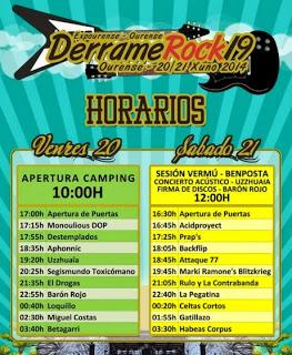 Horarios del Derrame Rock 2014