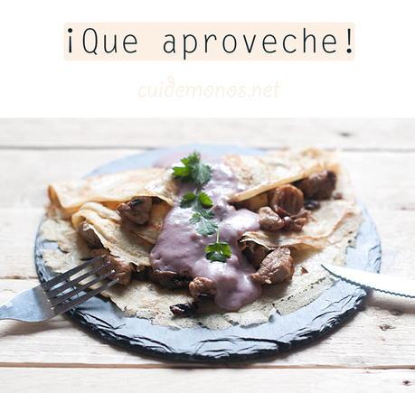 Creps saladas de solomillo Creps saladas