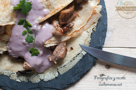 Creps saladas de solomillo Creps saladas