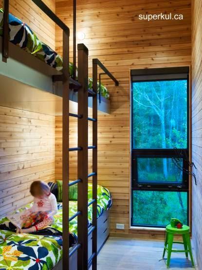 Cabaña moderna de madera con techo metálico en Ontario. - Paperblog