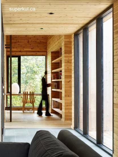 Cabaña moderna de madera con techo metálico en Ontario. - Paperblog