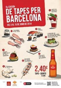 Cartel De tapes per Barcelona 2014