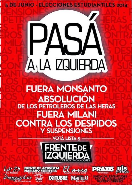 Elecciones estudiantiles en la UNC: Votar a la Unión de Juventudes por el Socialismo-Partido Obrero