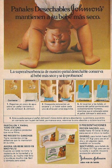 REVISTA EL MUNDO AL VUELO: PAÑALES DESECHABLES JOHNSON'S.