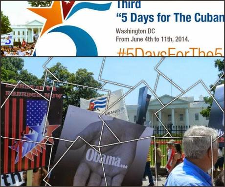 Activistas en Washington por cambio en política hacia Cuba #5Daysforthe5