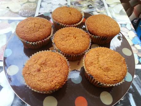 Magdalenas veganas de papaya y coco