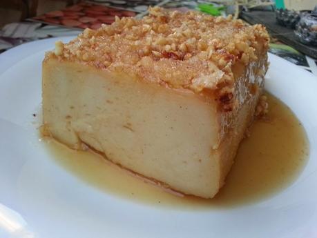 Flan de manzana sin huevo vegano