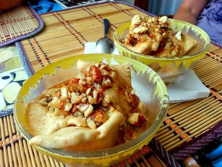 Helado vegano de plátano y galleta