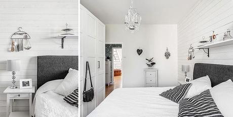 Un dúplex 100% nórdico en blanco y gris