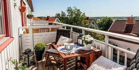 Un dúplex 100% nórdico en blanco y gris