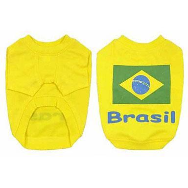 Camiseta para perros de la selección de Brasil