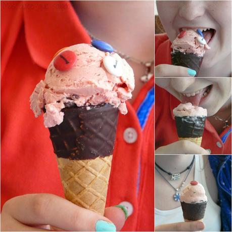 Polos de nubes y lacasitos con cobertura de chocolate Polos de nubes y lacasitos con cobertura de chocolate