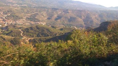 Vistas desde el Tren cremallera de Montserrat