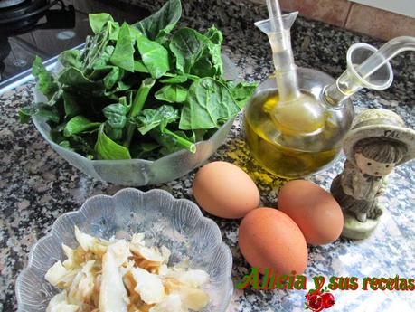 FRANCESA DE ESPINACAS Y BACALAO