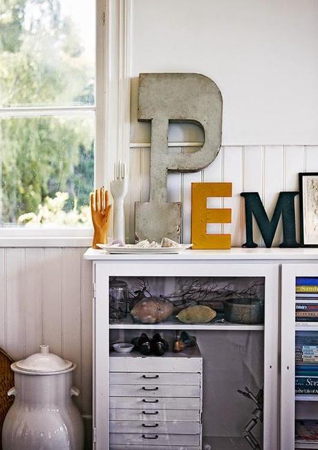 Decorando en Estilo Rustico con Letras y Textos