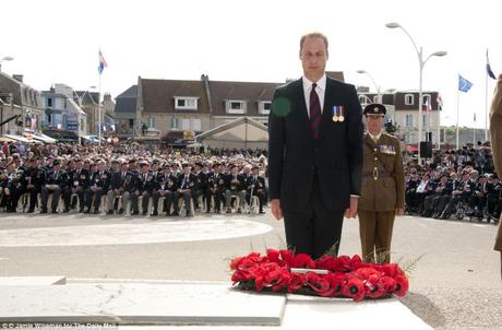 Wreath: Hundreds of veterans attended the ceremony along with the royal couple as part of numerous events held today
