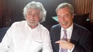 Grillo (Italia) y Farage (Reino Unido)