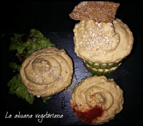 Falsos cupcakes de hummus