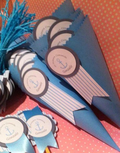 Detalles comunión: Conos para palomitas