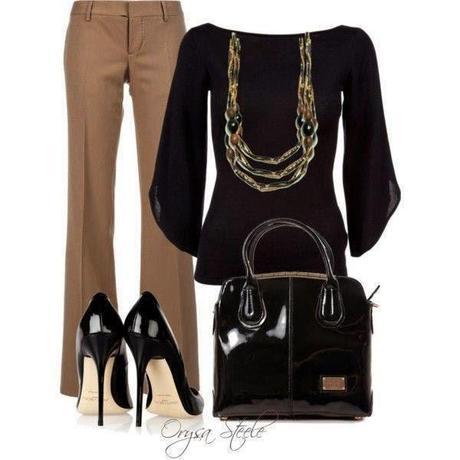 OUTFITS CON PANTALON BEIGE Y COMBINACIONES