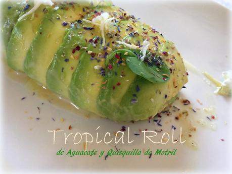 Tropical Roll de Aguacate y Quisquilla. #Gastroalmuñecar2014 y #festivalronmontero.