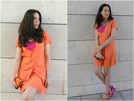 Orange obsession Dress Persunmall