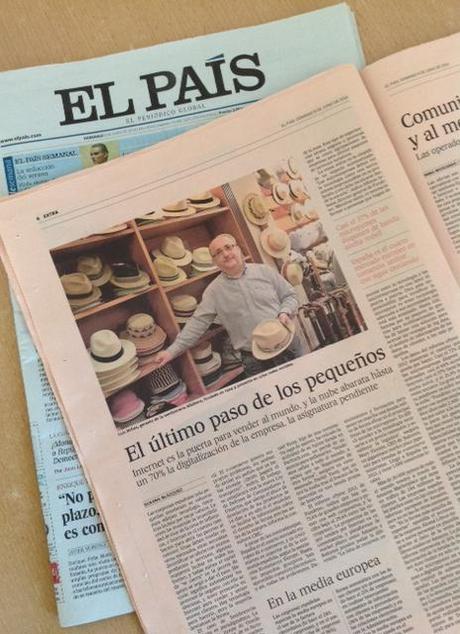 Sombrerería Albiñana en el diario El País