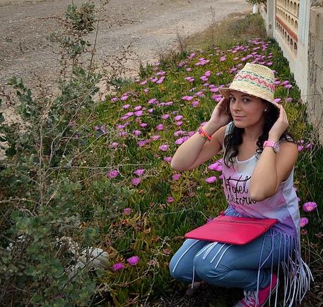 look, primark, flecos, boho, chic, casual, jeans, rosa, pink,Castellón, fashionblogger