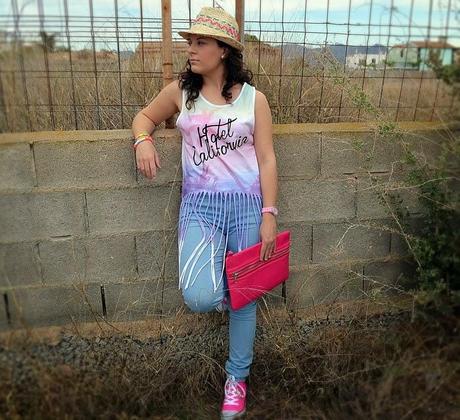 look, primark, flecos, boho, chic, casual, jeans, rosa, pink,Castellón, fashionblogger