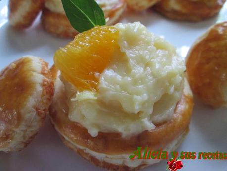 VOLAVANES CASEROS RELLENOS DE CREMA DE PARMESANO