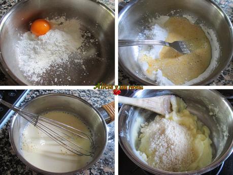 VOLAVANES CASEROS RELLENOS DE CREMA DE PARMESANO