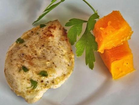 Pechugas de codorniz con curry de calabaza