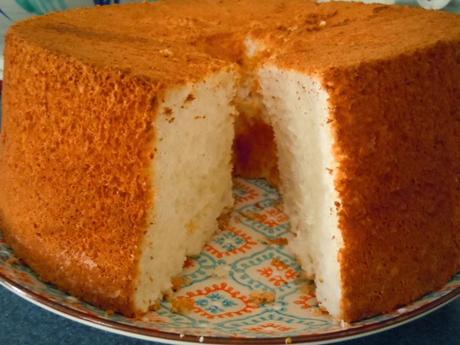 Whipped cream & vanilla bundt cake + Angel Food Cake.