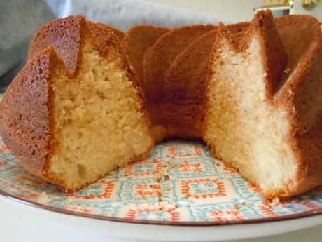 Whipped cream & vanilla bundt cake + Angel Food Cake.