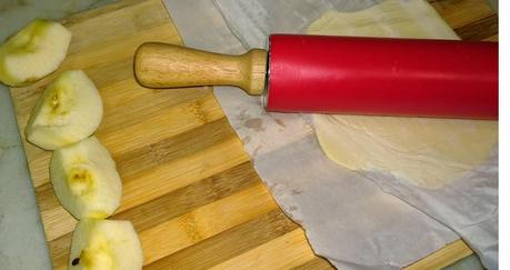 Tarta individual de manzana