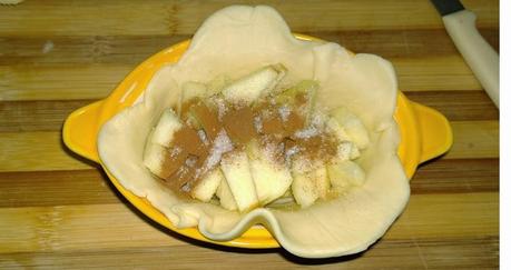 Tarta individual de manzana