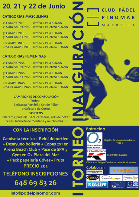 I Torneo Inauguración Club Padel Pinomar