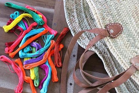 Tutorial para alegrar un capazo de mimbre