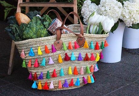 Tutorial para alegrar un capazo de mimbre