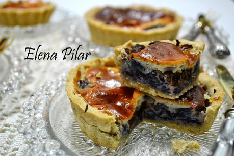 Tartaletas de lombarda y pasas con queso fresco (Thermomix)