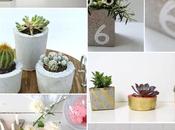 Inspiración #59. Centros mesa cemento/Cement centerpieces