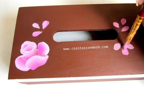 Cajitas pintadas con rosas DIY