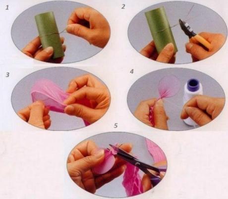 Arreglos florales con medias paso a paso