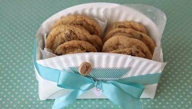 Cajitas para galletas reciclando un plato