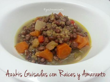 Azukis Guisadas con Raíces y Amaranto