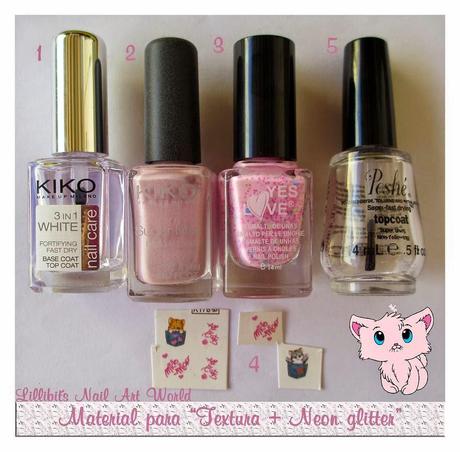 Textura + Neon glitter