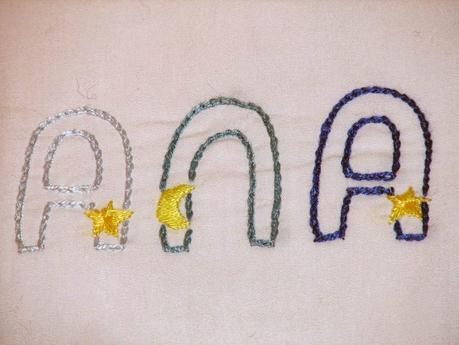 Puntos de bordado: cadeneta / Embroidery stitches: chain stitch